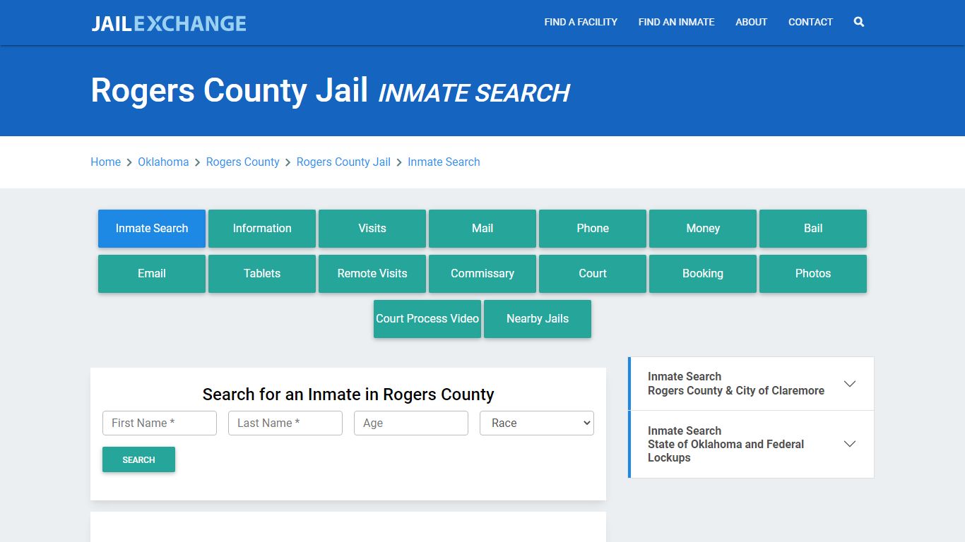 Rogers County Jail, OK Inmate Search: Roster & Mugshots